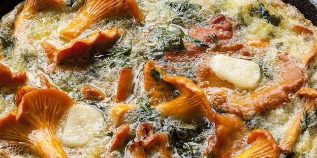 фриттата с лисичками