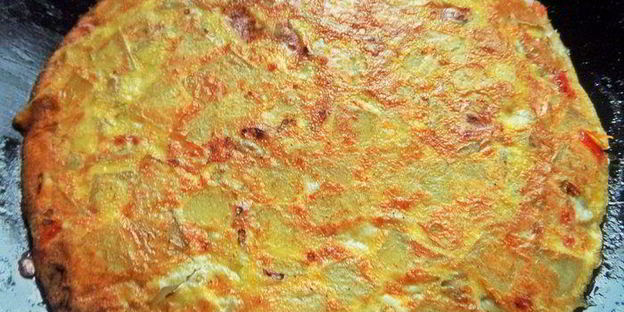 фриттата с лососем и картофелем