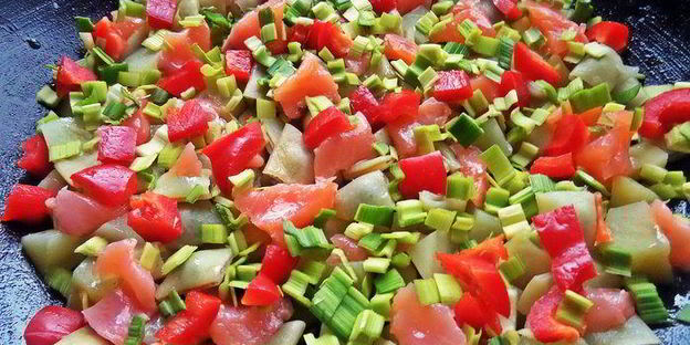 фриттата с лососем и картофелем