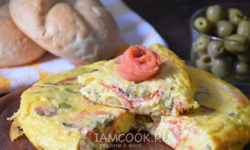 Рецепт фриттаты с лососем и сыром