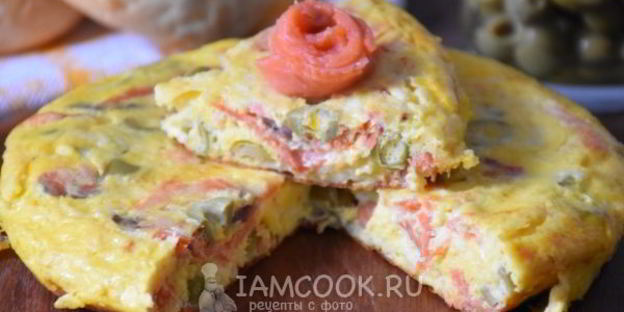 фриттата с лососем и сыром