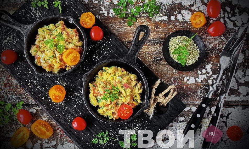 Рецепт омлета на сковороде