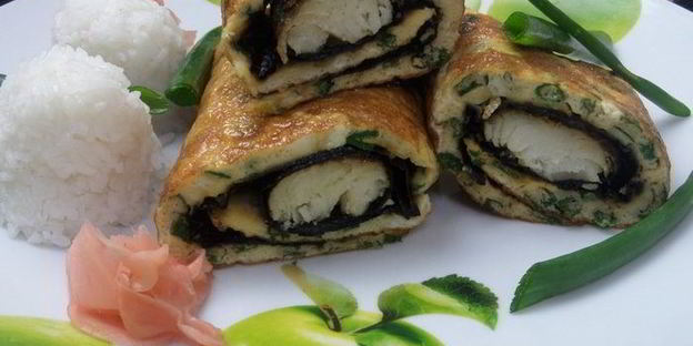 омлет рыбный в японском стиле