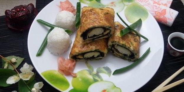 омлет рыбный в японском стиле