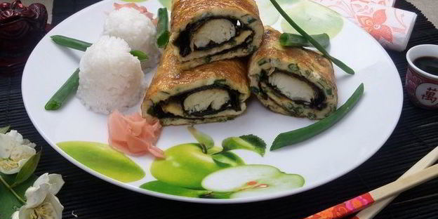 омлет рыбный в японском стиле