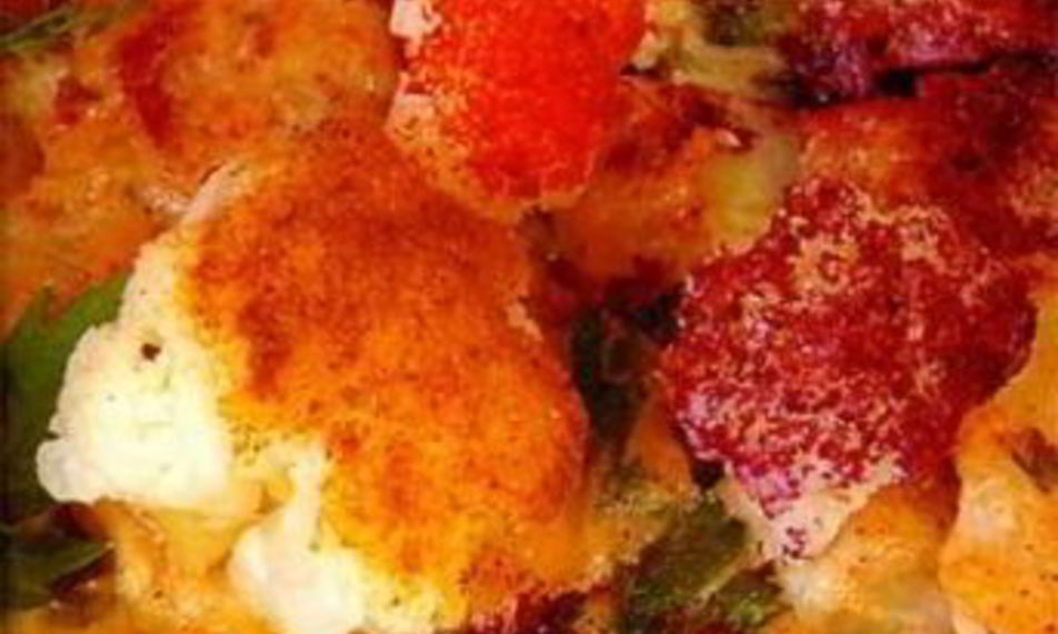 Рецепт омлета с колбасоя и цветного капустого