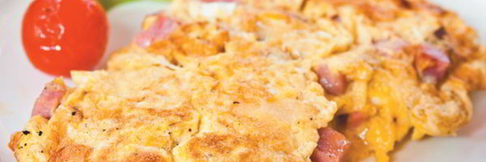 Омлет с колбасой