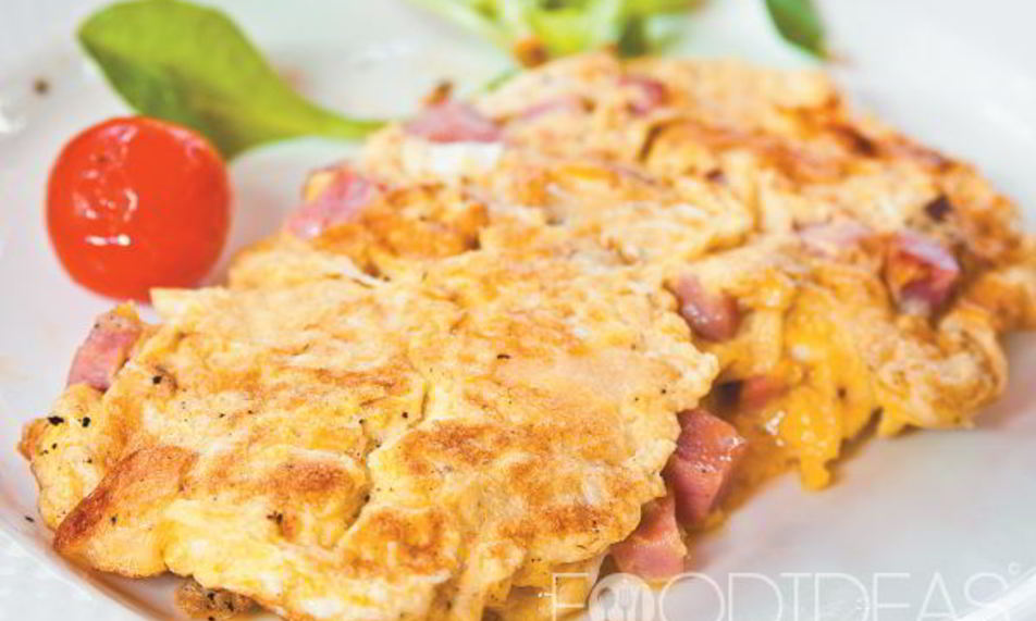 Рецепт омлета с колбасоя