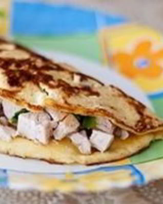 Омлет с курицей