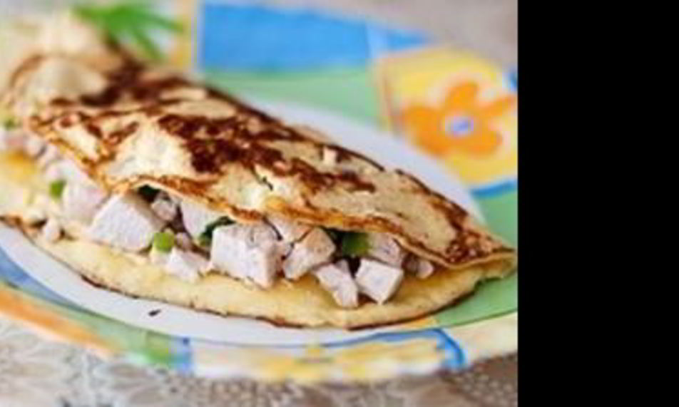 Рецепт омлета с курицей