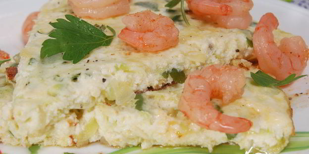 омлет с молодыми кабачками нежность