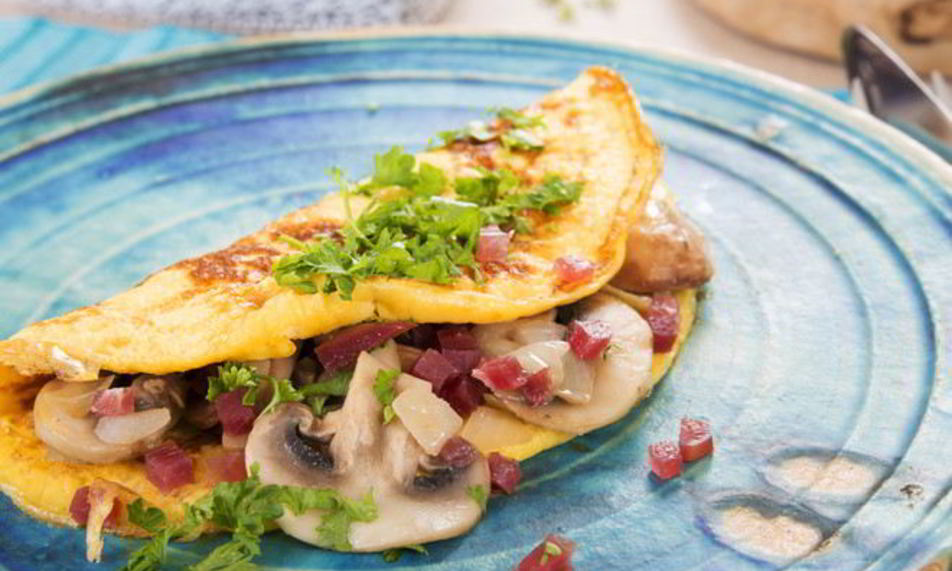 Рецепт омлета с начинкой