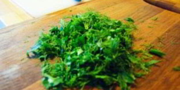 омлет с зеленью