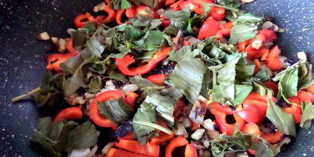 омлет со щавелем