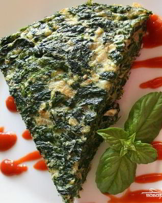 Омлет со шпинатом и сыром