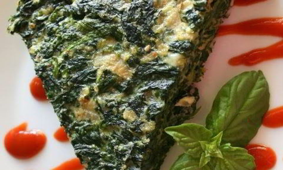 Рецепт омлета со шпинатом и сыром