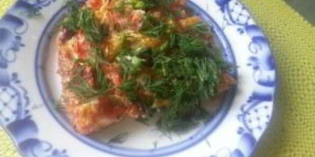 омлет в духовке с мукой