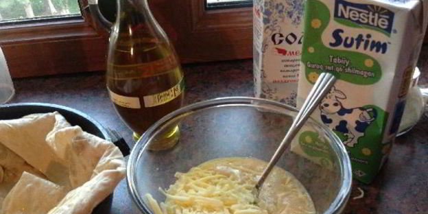 омлет в лаваше