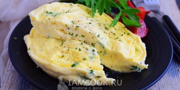 паровой омлет в микроволновке