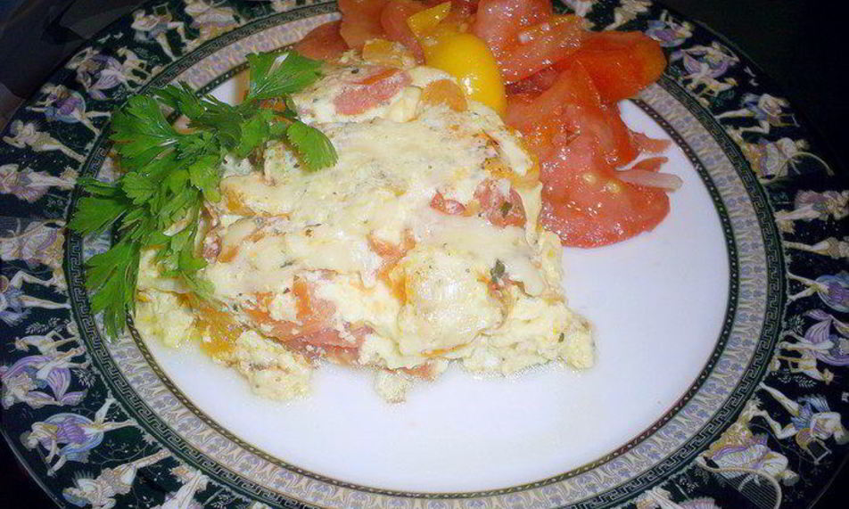 Рецепт вкусного омлета с овощами сытный ужин