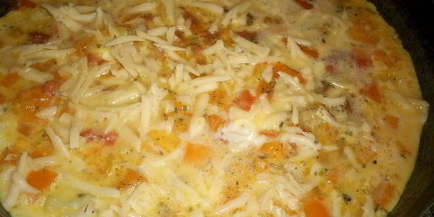 вкусный омлет с овощами сытный ужин