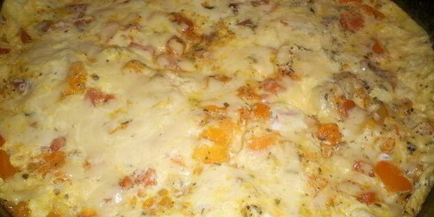 вкусный омлет с овощами сытный ужин