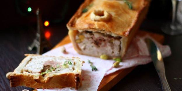 мясной пирог паштет в коре