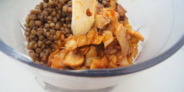 паштет из чечевицы и грибов