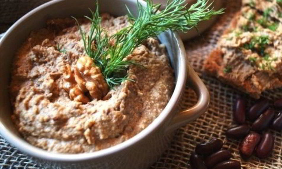 Рецепт паштета из фасоли с грибами