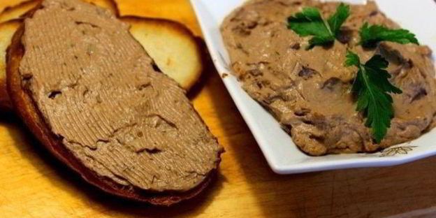 паштет из куриной печени с грибами