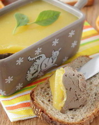 Паштет из печени с апельсиновым желе