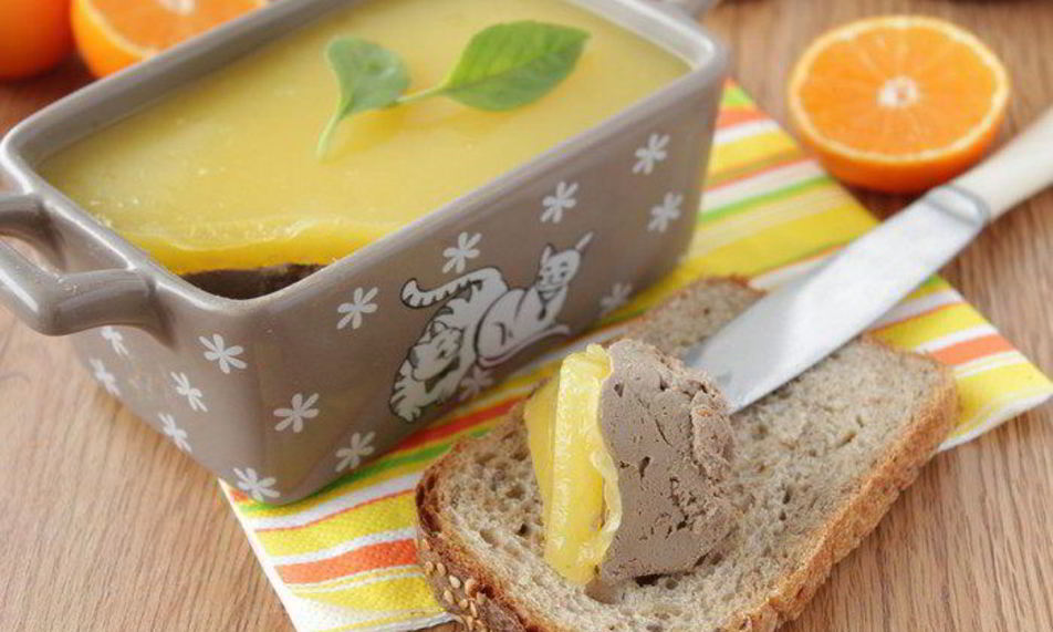 Рецепт паштета из печени с апельсиновым желе