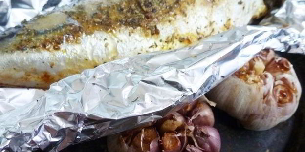 паштет из запеченной скумбрии с чесноком