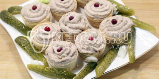 паштет рыбный нежные корзинки