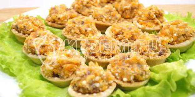 рыбный паштет в тарталетках