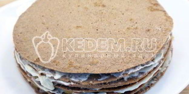 блинный торт с печенью