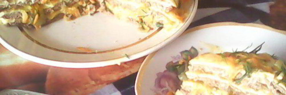 Печеночно-омлетный торт