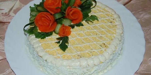 печеночный торт из говяжьей печени