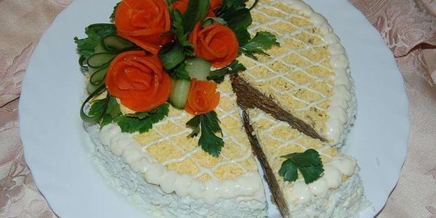 печеночный торт из говяжьей печени