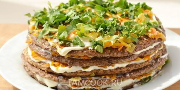 печеночный торт из куриной печени
