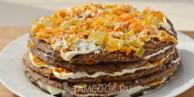 печеночный торт из куриной печени