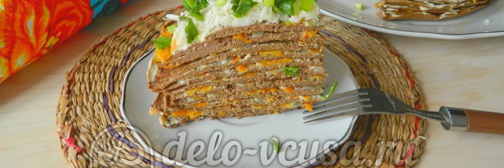 Печеночный торт из свиной печени