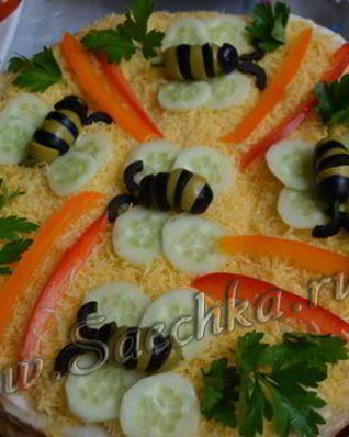 Печеночный торт Пчелка