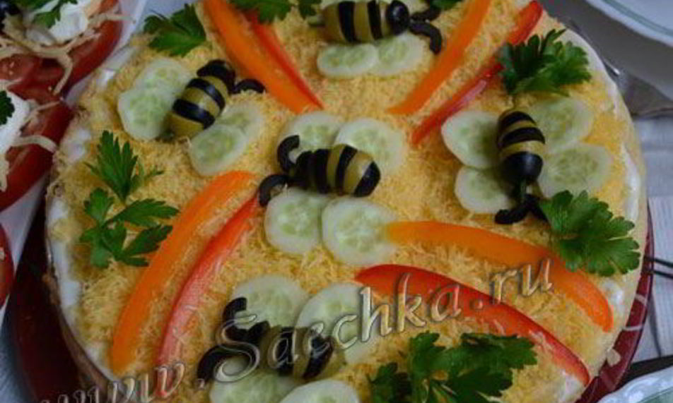 Рецепт печеночного торта пчелка