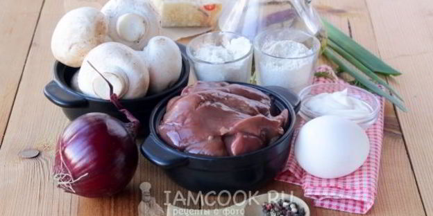 печеночный торт с грибами