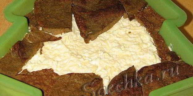 печеночный торт в виде елочки