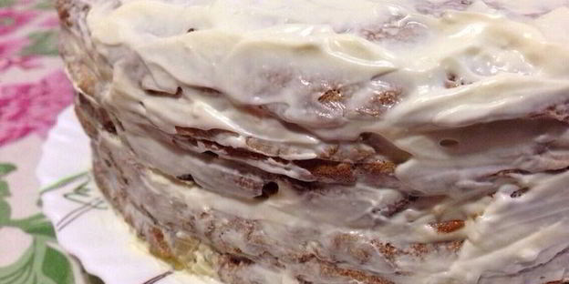 торт из печеночных блинов весна шагает по планете