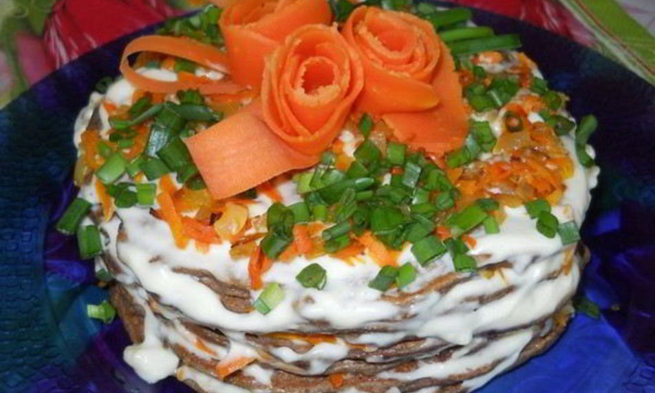 Рецепт торта печеночного ны закуску