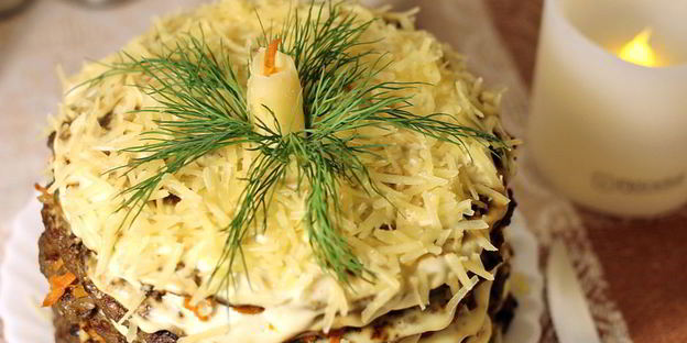 закусочный печеночный торт