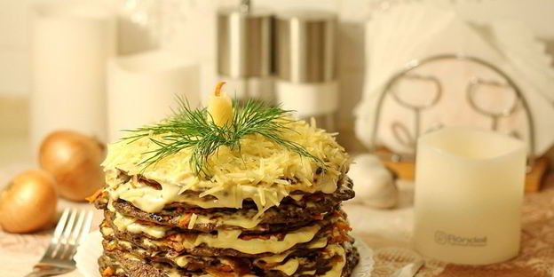 закусочный печеночный торт